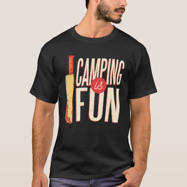 Camping Trip Bloody Knife True Crime Family Vacati T Shirt (Framsida)