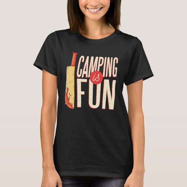 Camping Trip Bloody Knife True Crime Family Vacati T Shirt (Framsida)