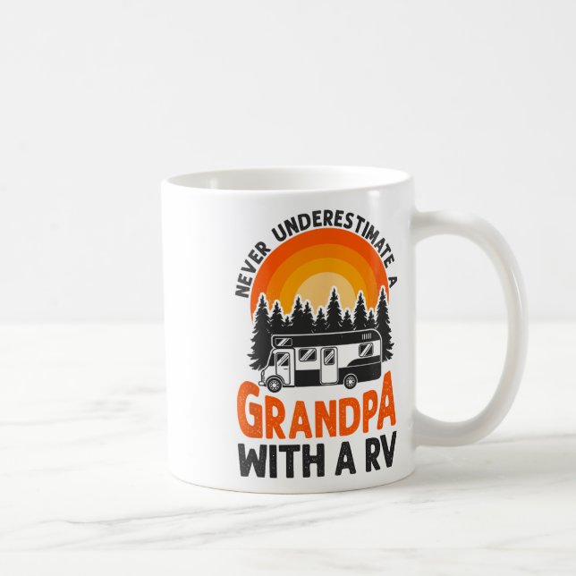 Camping Underskatta aldrig farfar RV husbil F Kaffemugg (Höger)
