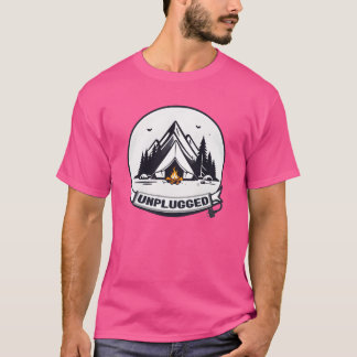 Camping Unplugged familj T Shirt