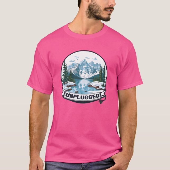Camping Utan rolig tech T Shirt (Framsida)