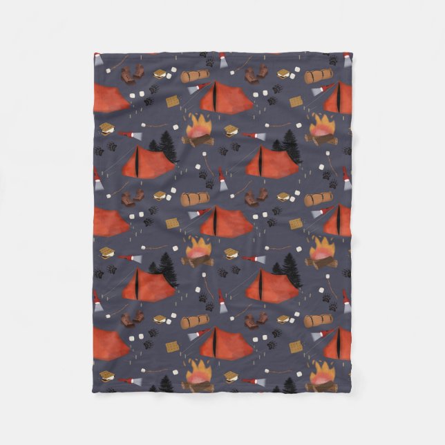 Camping utomhus Äventyr, sommarcamping Fleecefilt (Framsidan)