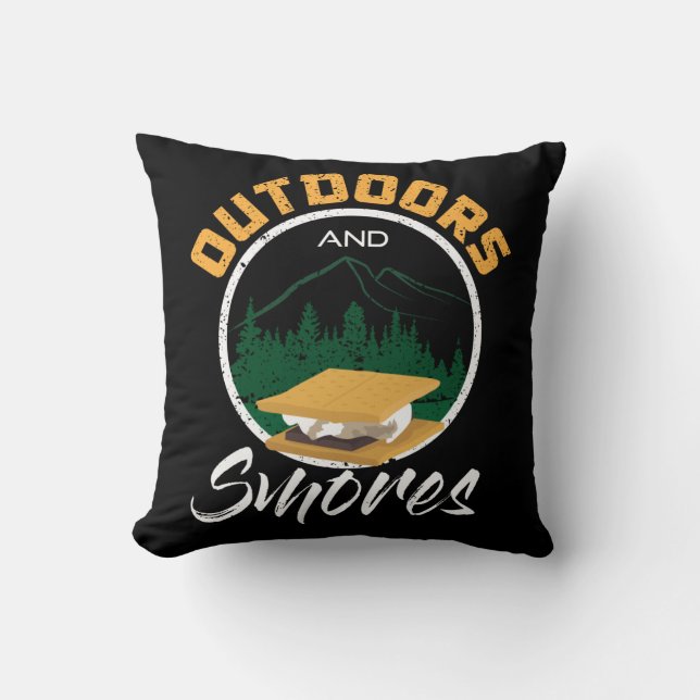 Camping - utomhus och utlopp kudde (Framsida)