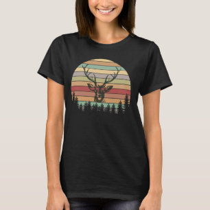 Camping Vandring Skog Berg Hjortar Vildmark Annons T Shirt