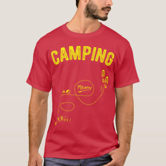 Camping vandringsplan Karta Awesome Hiker Camping T Shirt