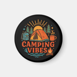 Camping Vibes Cirkulär Magnet