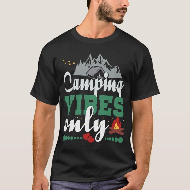 Camping Vibes Endast inspiration Amusing Camping Q T Shirt (Framsida)