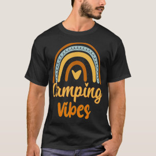 Camping Vibes Retro Rainbow Camper Vintage resor T Shirt