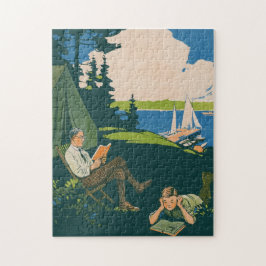 Camping Vintage Art Coola Historik Photos Travel Pussel