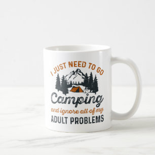 Camping vuxna problem kaffemugg
