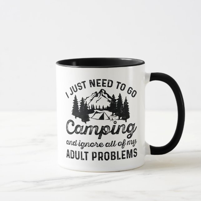 Camping vuxna problem mugg (Höger)