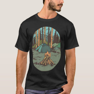 Camping Wald rolig T Shirt
