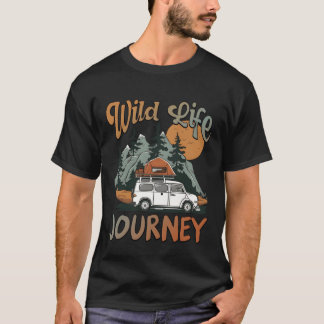 Camping Wild Life Journey retro T Shirt