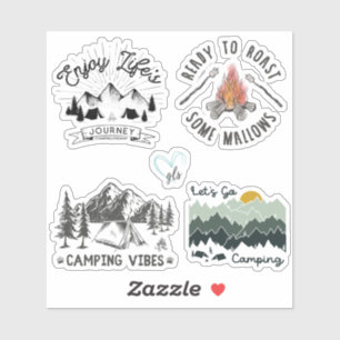 Camping Wilderness Sticker Pack GraphicLoveShop Klistermärken
