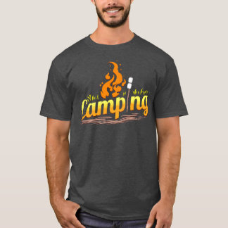 Camping with Campfire and Marshmallow Camping T Shirt