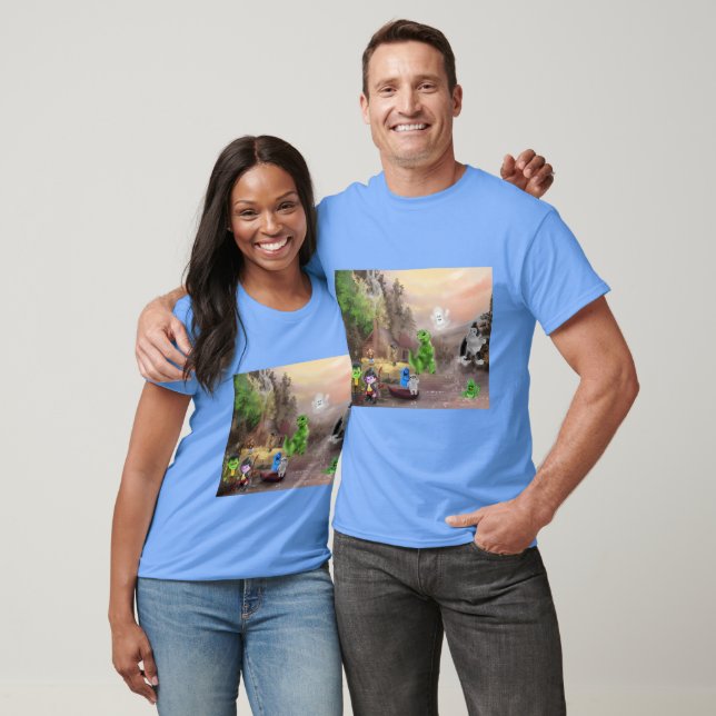 Camping with Ten Liittle Monsters T Shirt (Unisex)