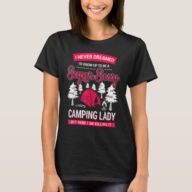 Camping Women Camper RV Vacation Camping Women T Shirt (Framsida)