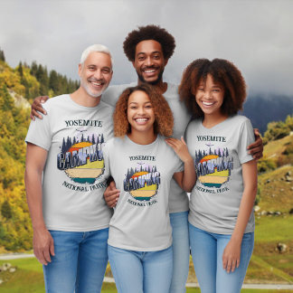 Camping Yosemite National Park-familjen resa T Shirt