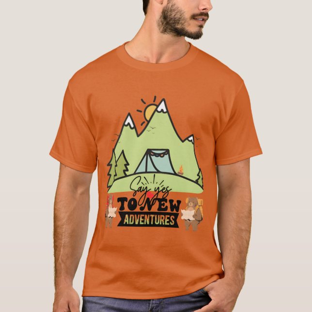 Campingäventyr Utforska det fantastiska utomhus ro T Shirt (Framsida)
