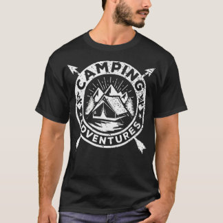 Campingäventyr Utomhus Och Natur Grafik T Shirt