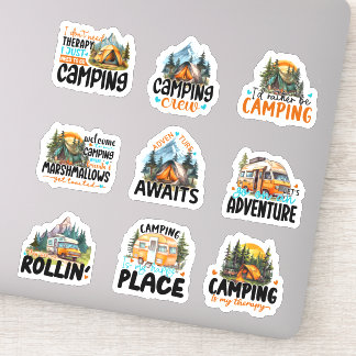 Campingäventyrsklistermärke i vinyl klistermärken