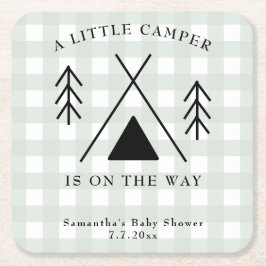 Campingbabydusch Underlägg Papper Kvadrat