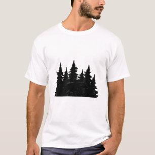 Campingbjörn i naturen som föreställer Caravan Cam T Shirt