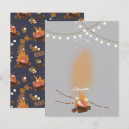 Campingbrand utomhus Äventyr och marmallow Anteckningskort