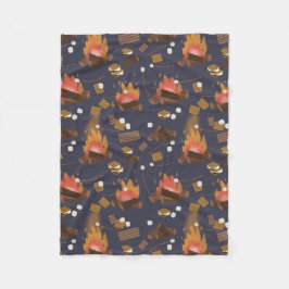 Campingbrand utomhus Äventyr och marmallow Fleecefilt