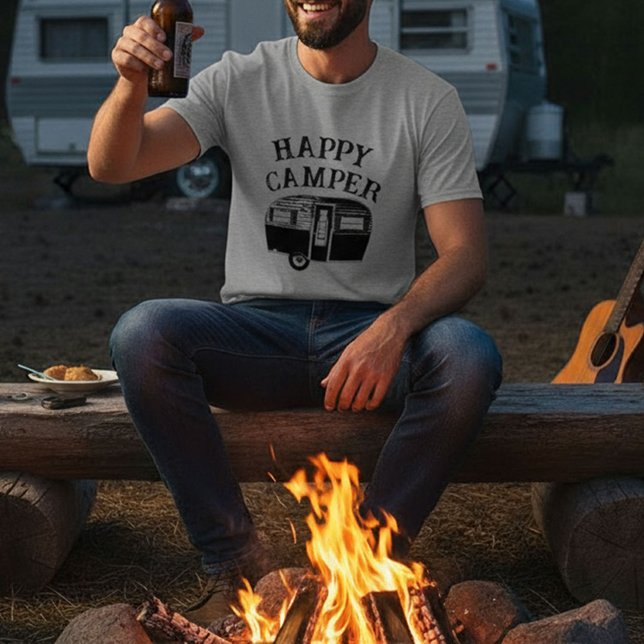 Campingbricka i lycklig Camper T Shirt (Skapare uppladdad)