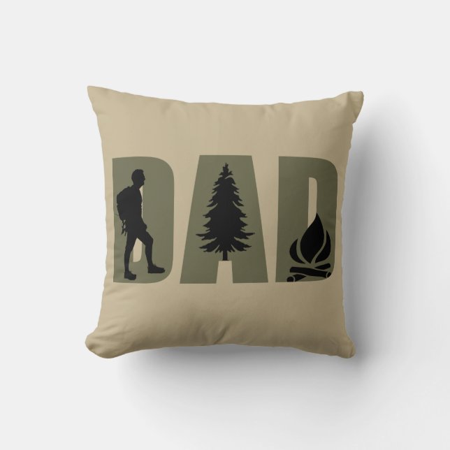 Campingcampare och vandrare pappa kudde (Framsida)