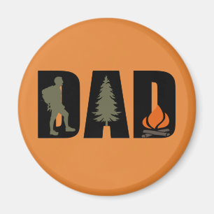 Campingcampare och vandrare pappa magnet