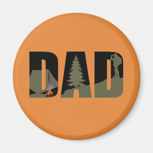 Campingcampare och vandrare pappa magnet