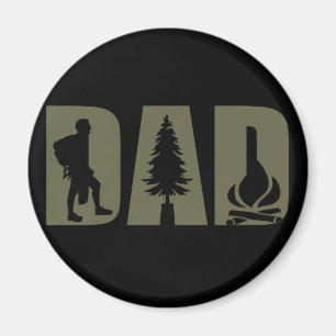 Campingcampare och vandrare pappa magnet
