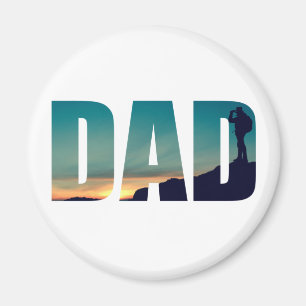 Campingcampare och vandrare pappa magnet