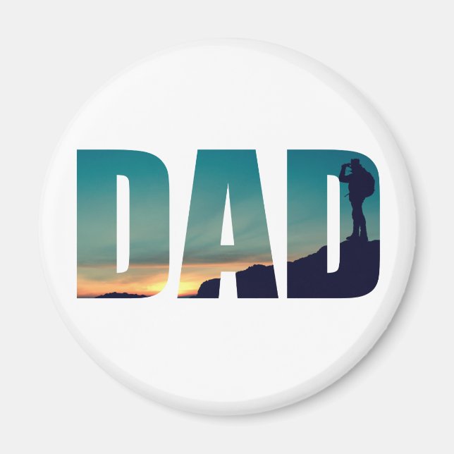 Campingcampare och vandrare pappa magnet (Framsidan)