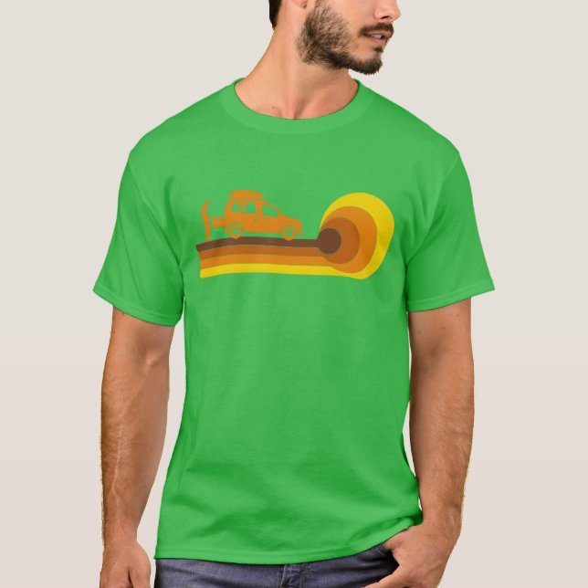 CampingCamper MikrocamperResaCaravan 70-tal 80-tal T Shirt (Framsida)