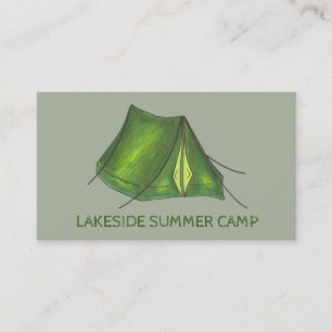 Campingcamping i sommarslepaway Tält Visitkort