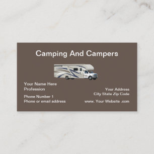 Campingcampingplatsens Camper-tema Visitkort