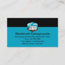 Campingcampingplatser Moderna Affärskort Visitkort