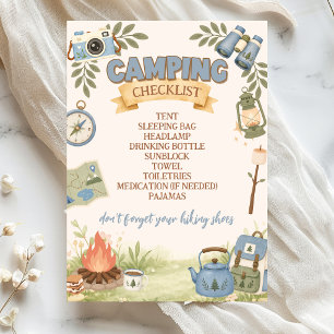 Campingchecklista Inbjudningar