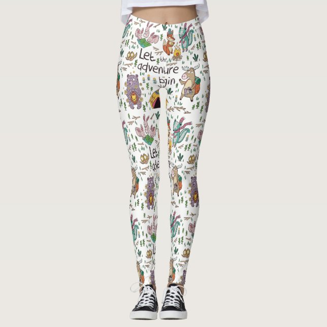 Campingdjur Leggings (Framsida)