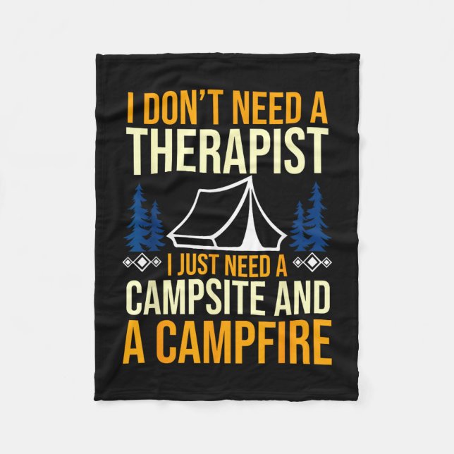 Campingeld lägerliv skog campingvagn  fleecefilt (Framsidan)