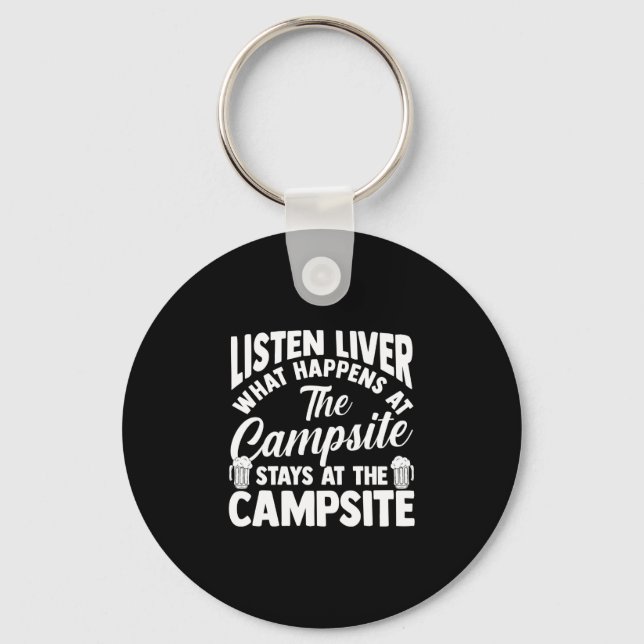 Campingeld lägerliv skogscamper nyckelring (Framsida)