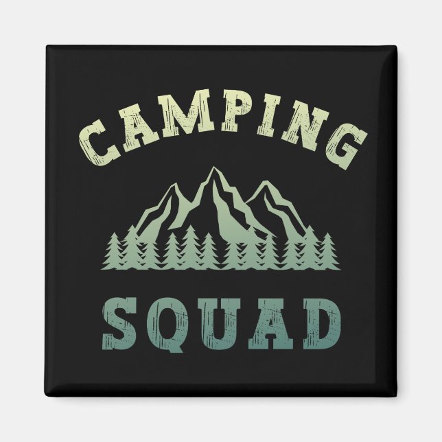Campingfyrkantiga Resa-berg utomhus Magnet (Framsidan)