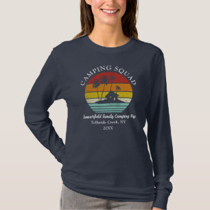 Campingfyrkantsfamilj som matchar Mamma Retro T Shirt