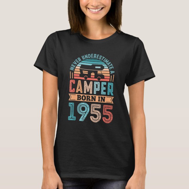 Campinggåvor från 1955 70:e födelsedagen t shirt (Framsida)