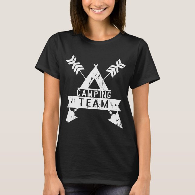Campinggrupp för kvinnor t shirt (Framsida)