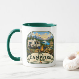 Campingkaffemugg - Det är lägereldstid! Mugg