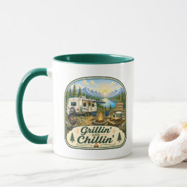 Campingkaffemugg - Grillning & Avslappning Mugg